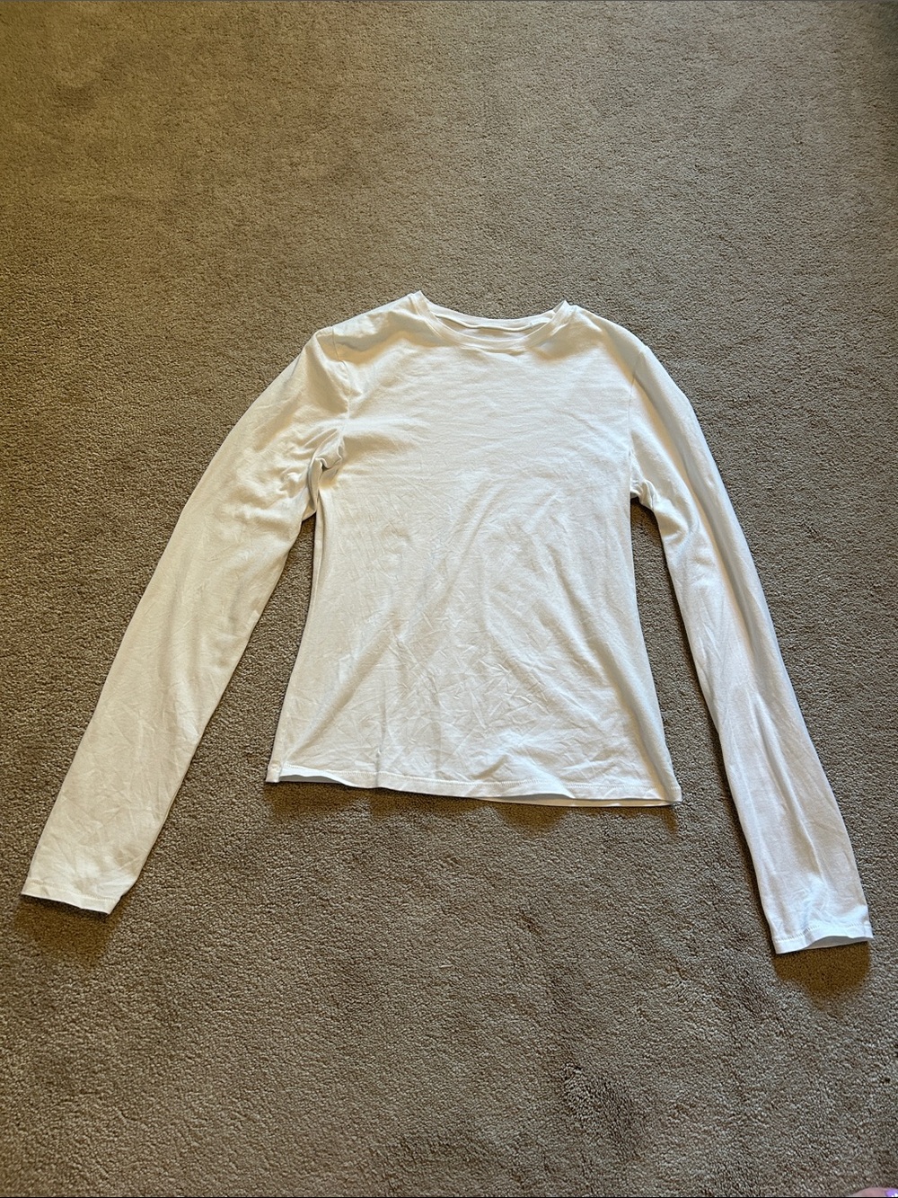 GAP Women's Long Sleeve Crewneck Top - White
